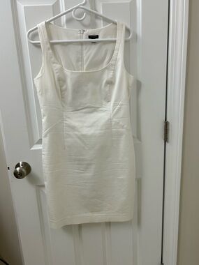 Ann Taylor Ivory Sleeveless Sheath Dress